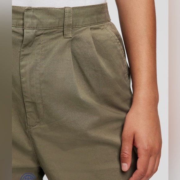 Mineral BLUE - New High Rise Pleated Khakis with Washwell Size 2 - Picture 3 of 4